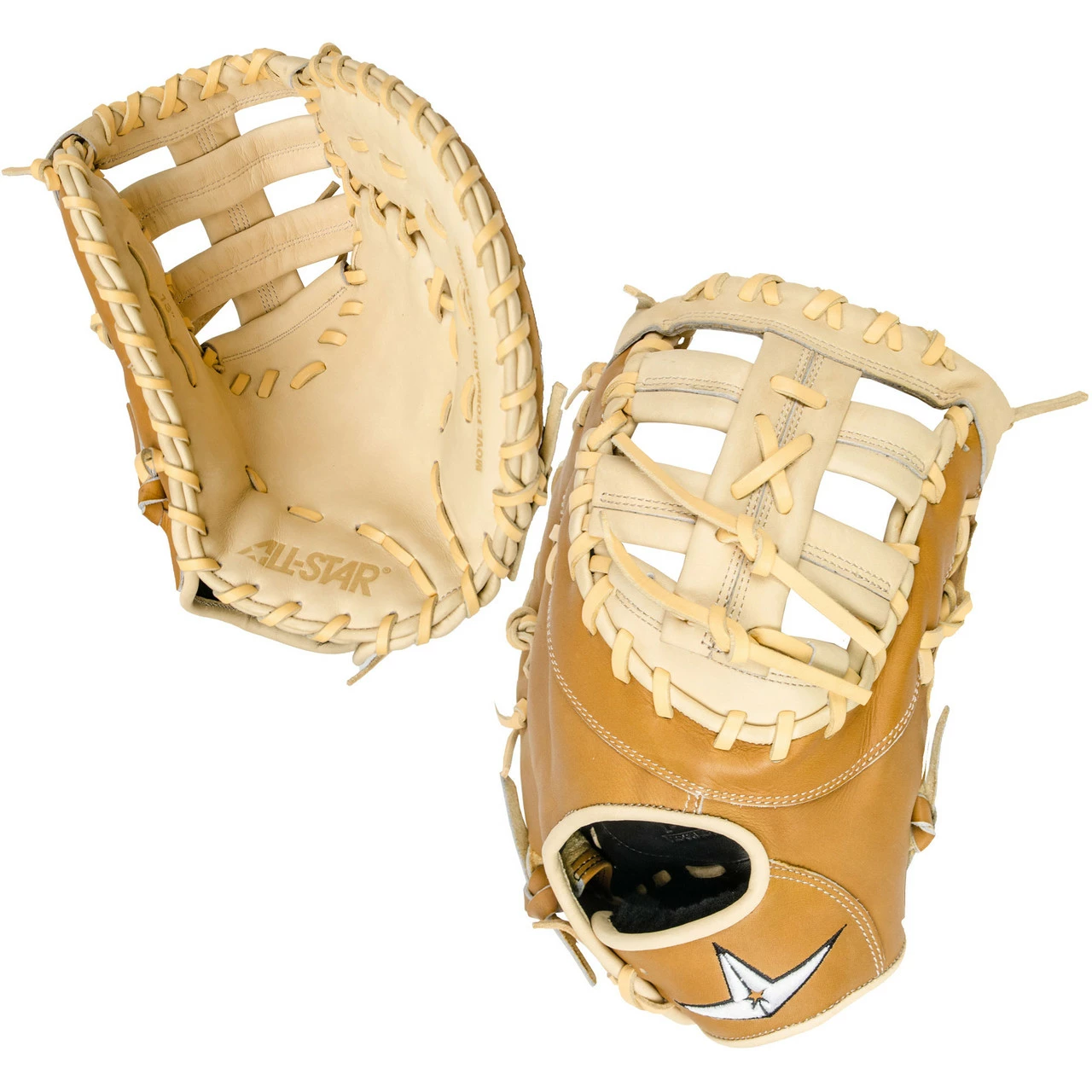 All-Star Pro-Elite 13 Inch FGAS-FB Baseball First Base Mitt - Saddle/Cream