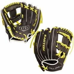 Easton Future Elite 11 Inch FE11 Youth Baseball Glove - Black/Yellow