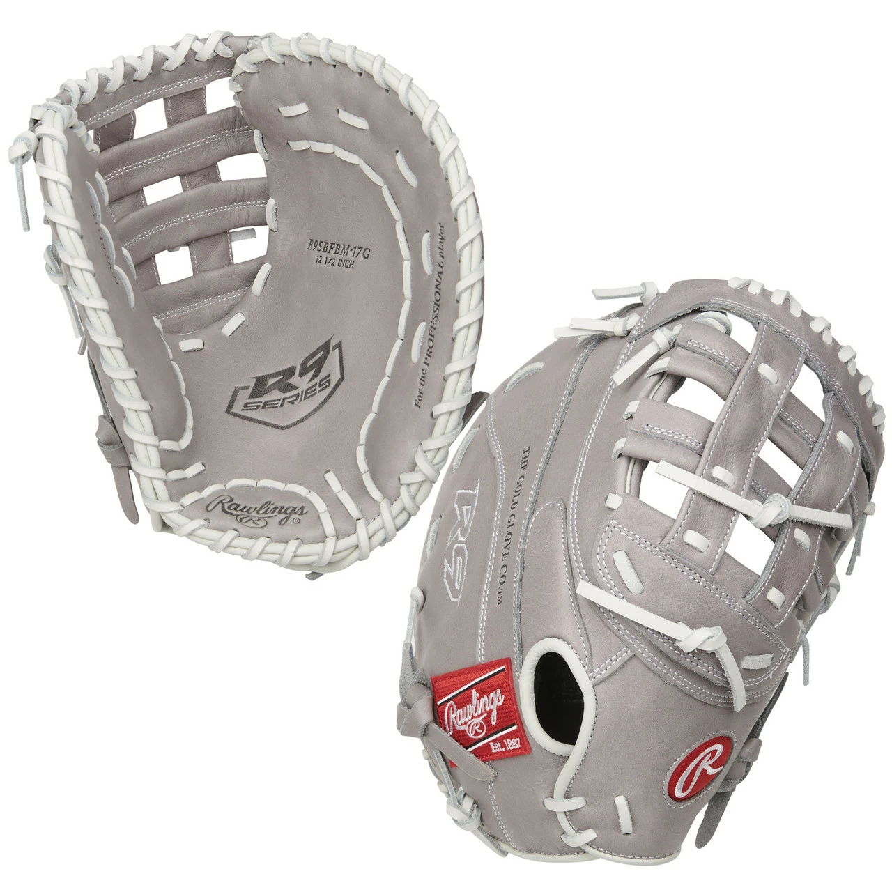 Rawlings R9 Series 12.5 Inch R9SBFBM-17G Fastpitch Softball First Base Mitt